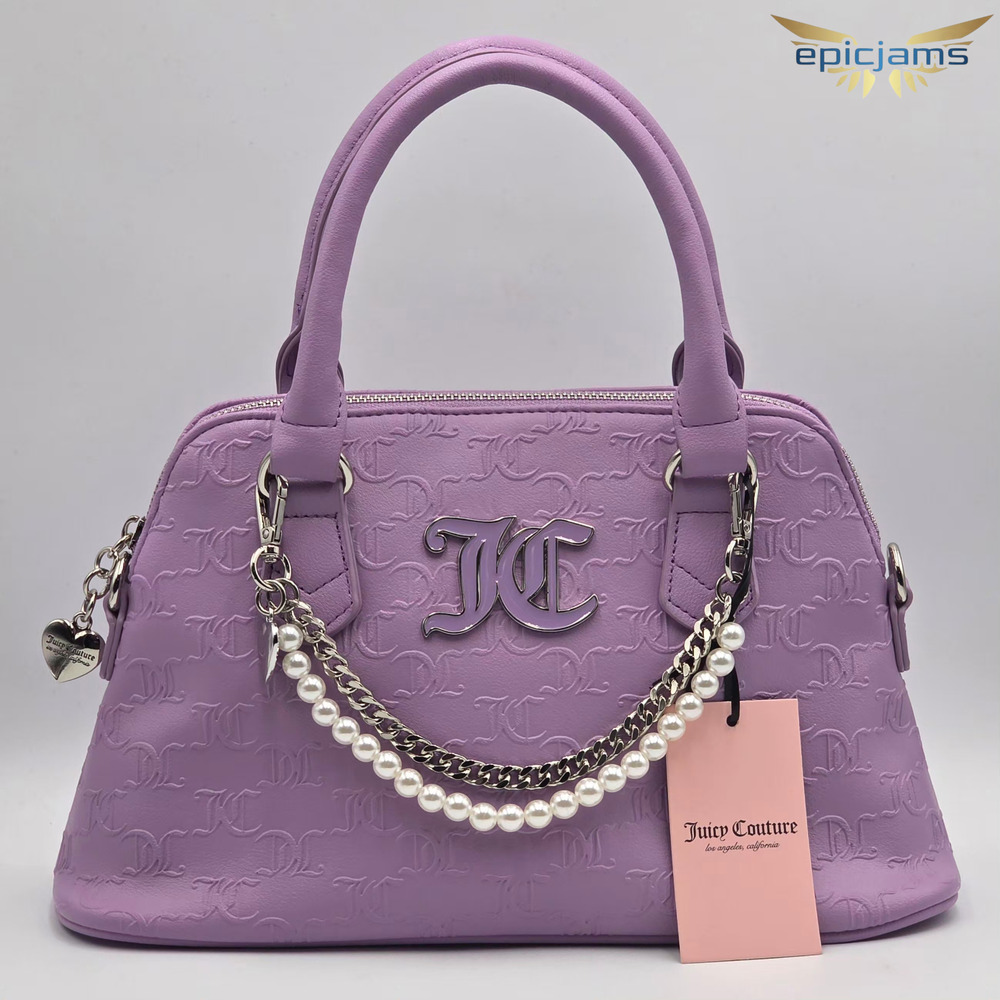 Juicy Couture Heritage Sporty Lavender Satchel Bag New